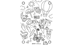 Buitenposter 30 x 40 cm Kleur de zomer
